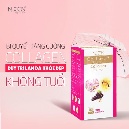 Collagen đẹp da chống lão hoá Nucos cells up 180 viên