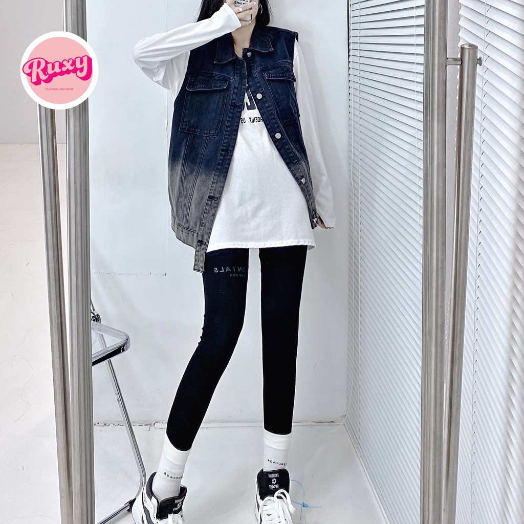 Quần Legging Nữ Ruxy In Chữ Esstenials 2 Màu