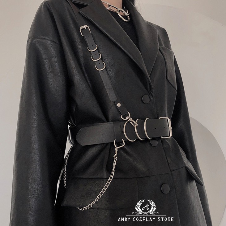 [CÓ SẴN] Harness belt dây lưng đeo chéo kèm xích
