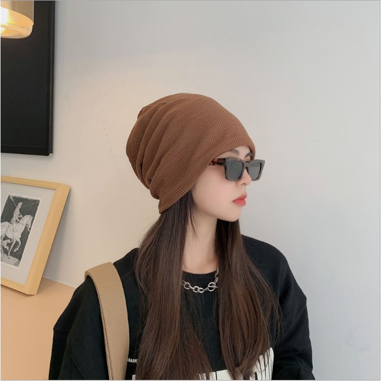 Mũ len giữ ấm mùa đông trùm đầu quàng cổ Nam Nữ Hottrend