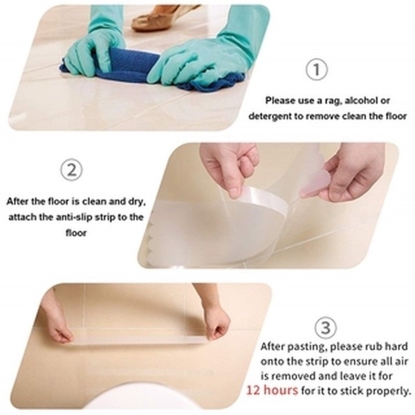 Bộ 5 Miếng Dán Chống Trượt Trong Suốt Chống Thấm Nước Chống Trượt Cho Nhà Tắm