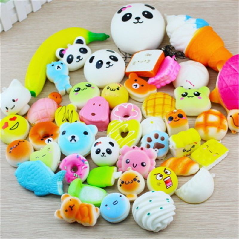 Set 5 đồ chơi squishy giảm căng thẳng nhiều hình dạng dễ thương cho bé