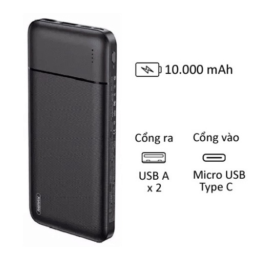 Pin Sạc Dự Phòng 10000Mah Remax RPP 256 Chính Hãng - Bảo Hành 12 Tháng