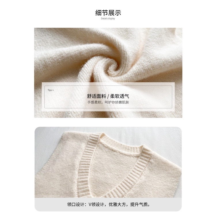 Áo gile len nữ, áo len dệt kim đơn giản dáng ngắn cực xinh cho chị em | BigBuy360 - bigbuy360.vn