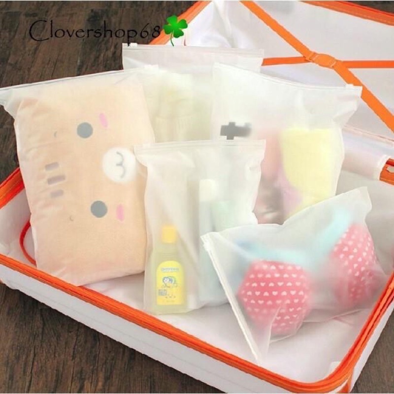 Túi Zip lụa mờ có khóa kéo đựng quần áo, giày dép, đồ cá nhân