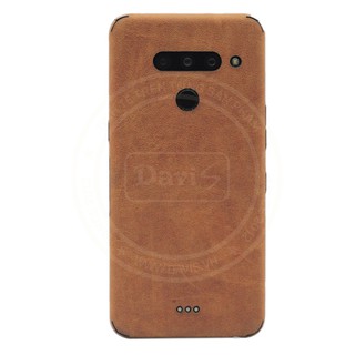 Miếng dán da full viền cho LG V50 da bò thật (Thương hiệu Davis)