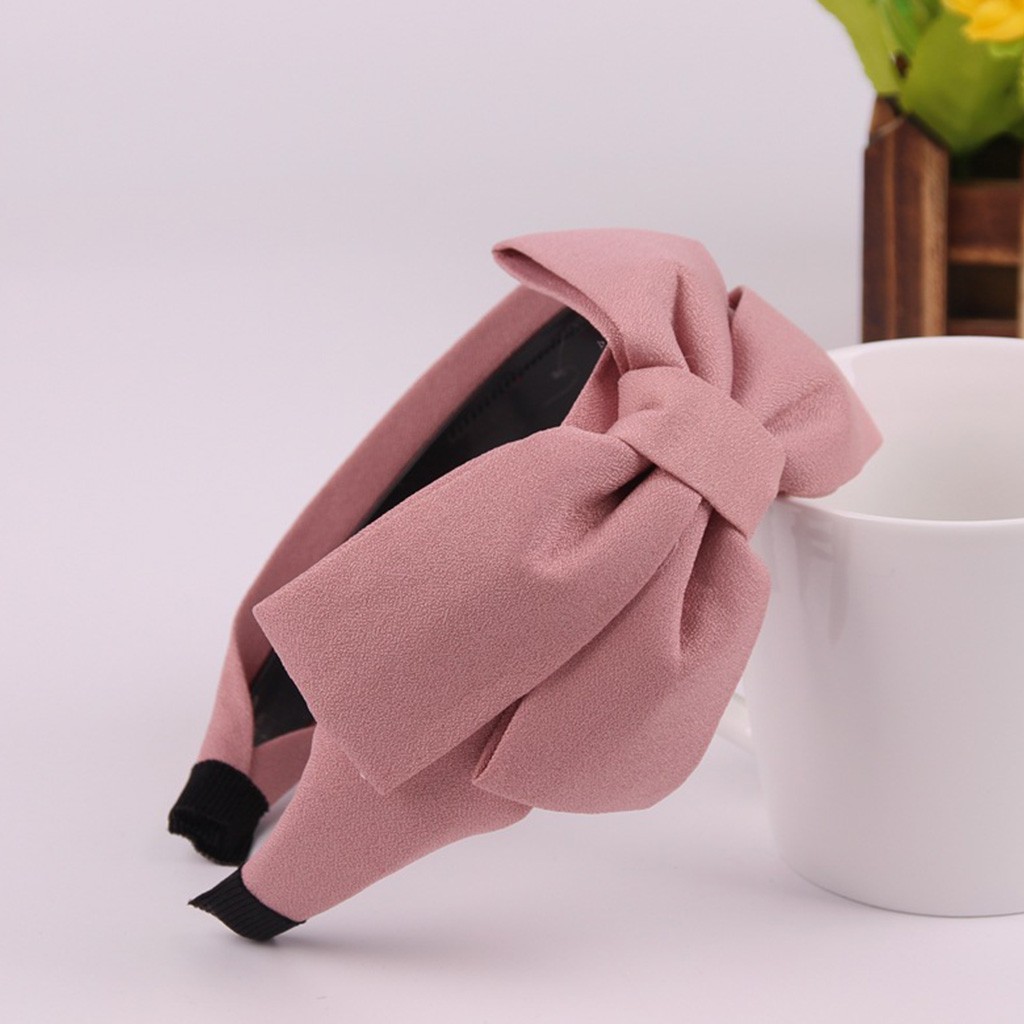 Băng đô phối nơ vải bản to thời trang