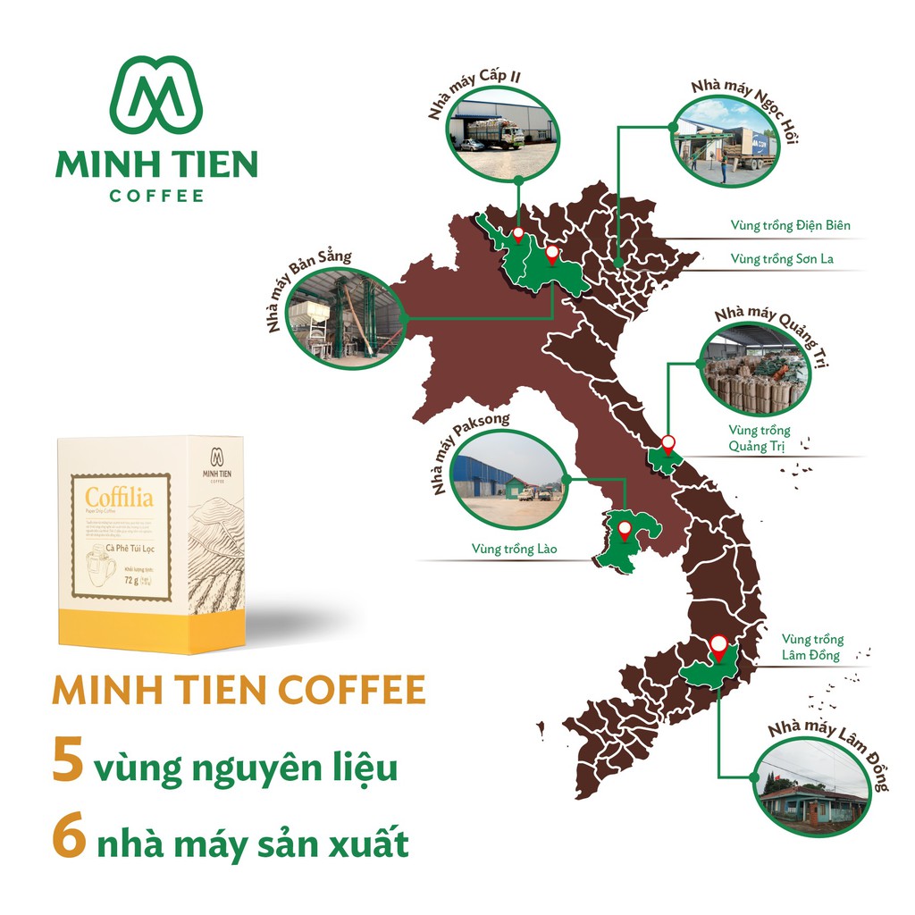 [MUA 2 TẶNG 1]Cà phê túi lọc nguyên chất phin giấy Coffilia 72g (6 gói x 12g) | BigBuy360 - bigbuy360.vn