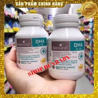  Bioisland DHA For Kid -Úc, DHA Cho Bé, canxi cho bé - 60 Viên
