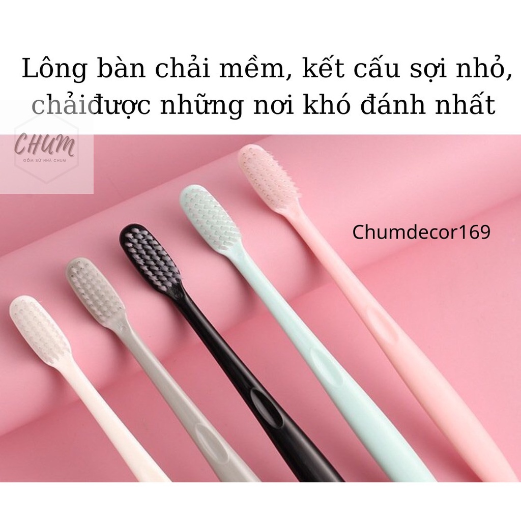Set túi 10 bàn chải có nắp đậy hàng xuất Nhật D7
