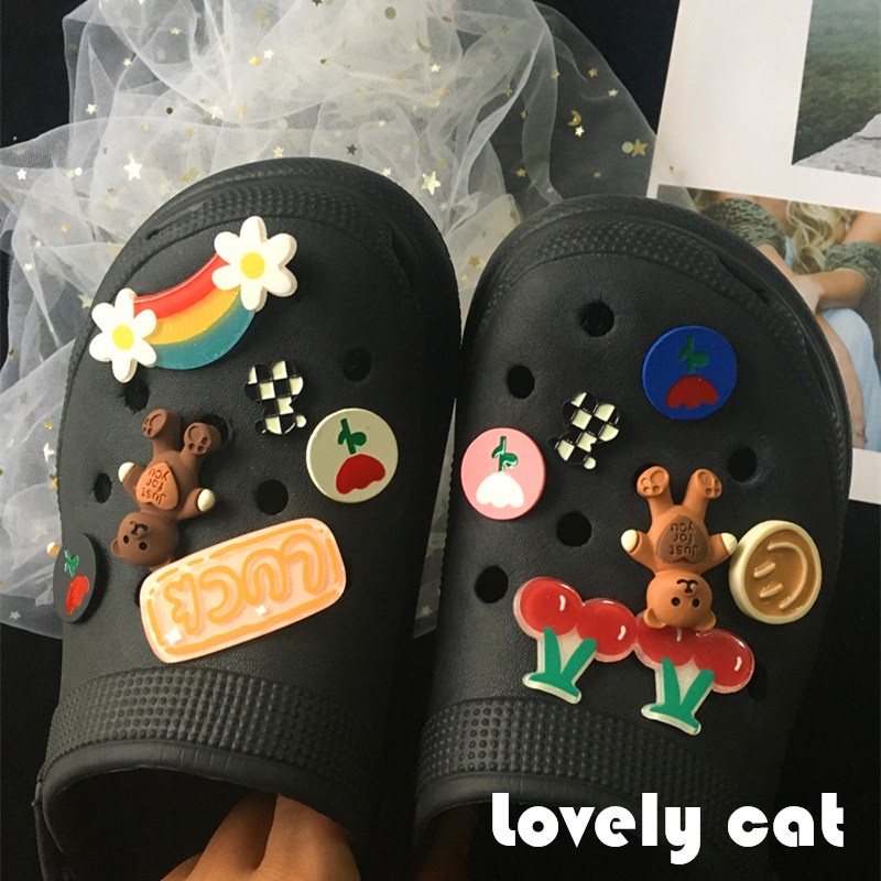 ☁️Bộ May Mắn☁️Phụ Kiện Khóa Giày diy Dễ Thương Cho Bé Set Sticker shoe Sticker Shoe Decoration Sticker crocs  Jibbitz stick