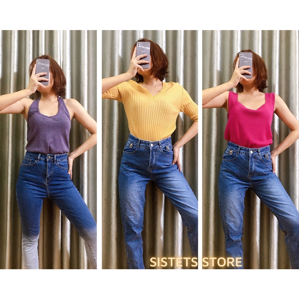 Áo len đồ secondhand, đồ si len mongtoghi, len lưới xuyên thấu đa dạng mẫu