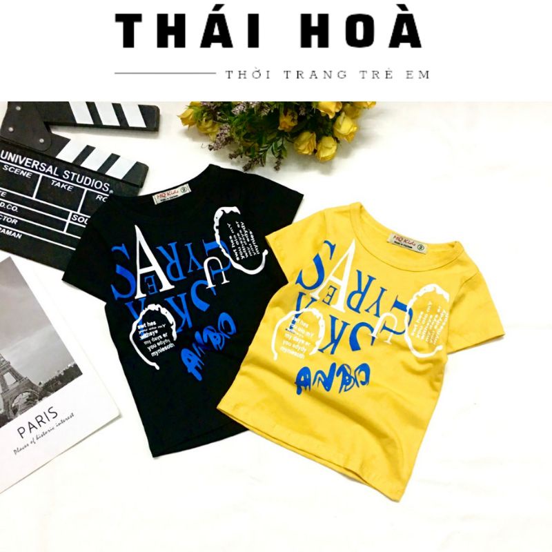 Áo thun in hình độc đáo cho bé trai  COTTON 4 CHIỀU  áo phông trẻ em trai chất liệu vải mềm mại không thô ráp