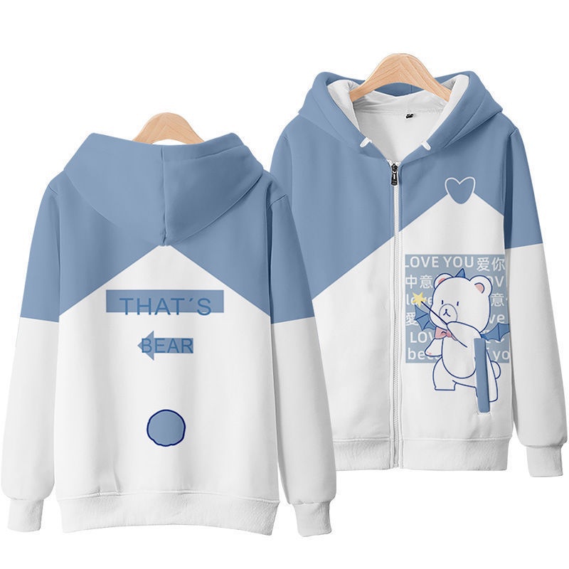 Áo Khoác Hoodie Có Khóa Kéo In Hình Chú Chó Akita Shiba Inu Phong Cách Nhật Bản