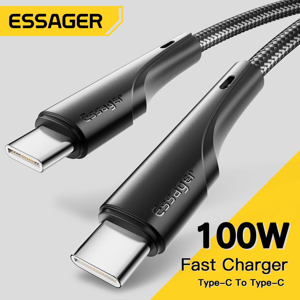 Cáp Sạc Nhanh Essager 60W/100W 5A Cổng USB C Sang Type-C Cho Hwm