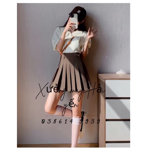 Chân váy tenis Hàn Quốc dáng ngắn và dài xoè có lót trong siêu đẹp