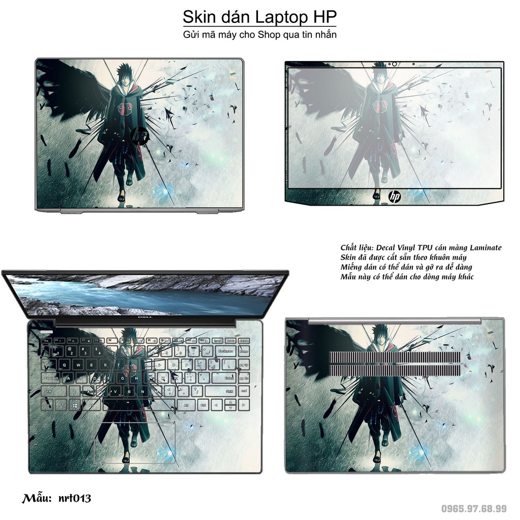 Skin dán Laptop HP in hình Naruto (inbox mã máy cho Shop)