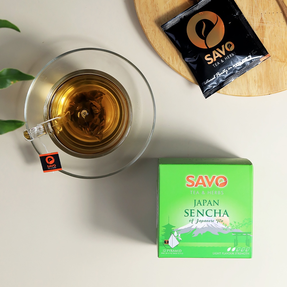 Trà SAVO sencha 12 gói x 2g KPHUCSINH - Hàng Chính Hãng