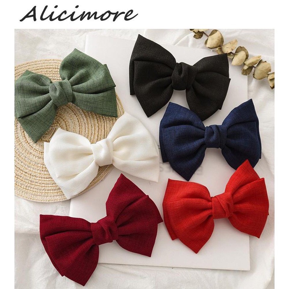 Kẹp tóc đính nơ xinh xắn nhiều màu