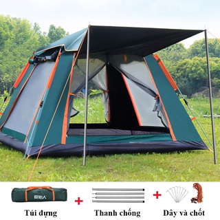 Lều Cắm Trại Du Lịch Dã Ngoại Tự Bung 4 đến 6 người Chống Thấm Nước Chống Muỗi Gấp Gọn Tiện Lợi