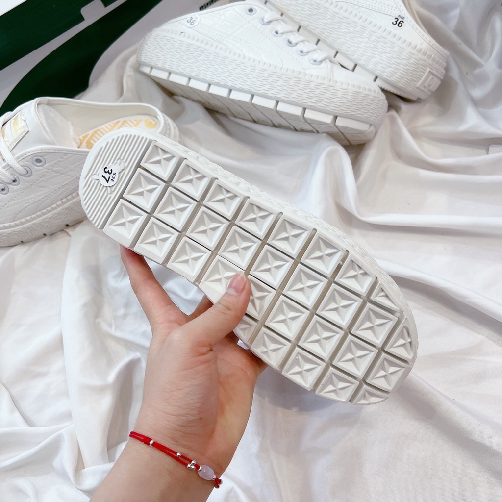 Giày Sục Thể Thao Nữ Ngô Thắng PM bánh Mì Đi Học, Senaeker Đế Cao 4 Cm