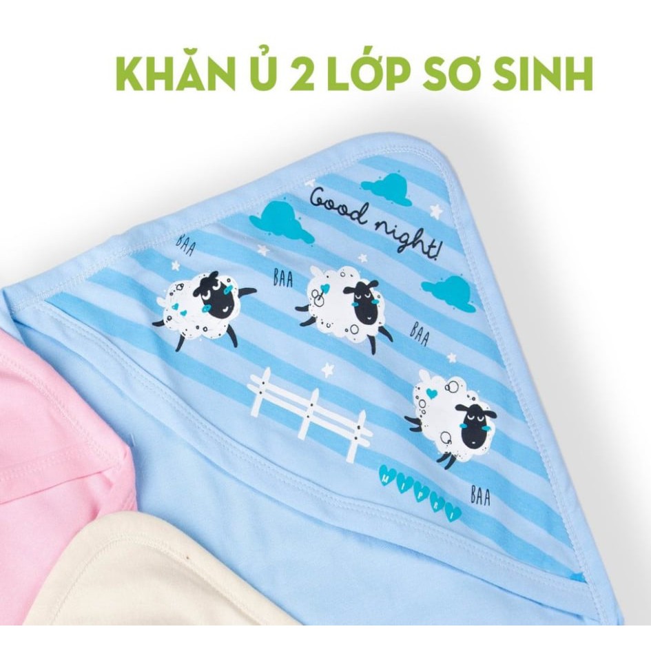 Túi ngủ cotton Mipbi size 1-2-3 cho bé từ sơ sinh