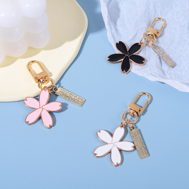 Móc khóa QIHE JEWELRY mặt hình bông hoa hợp kim thời trang