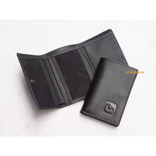 Ví da bò nappa gập 3 mini Vietleather, ví nam nữ may tay chất liệu da bò thật nguyên miếng da nappa nhiều màu
