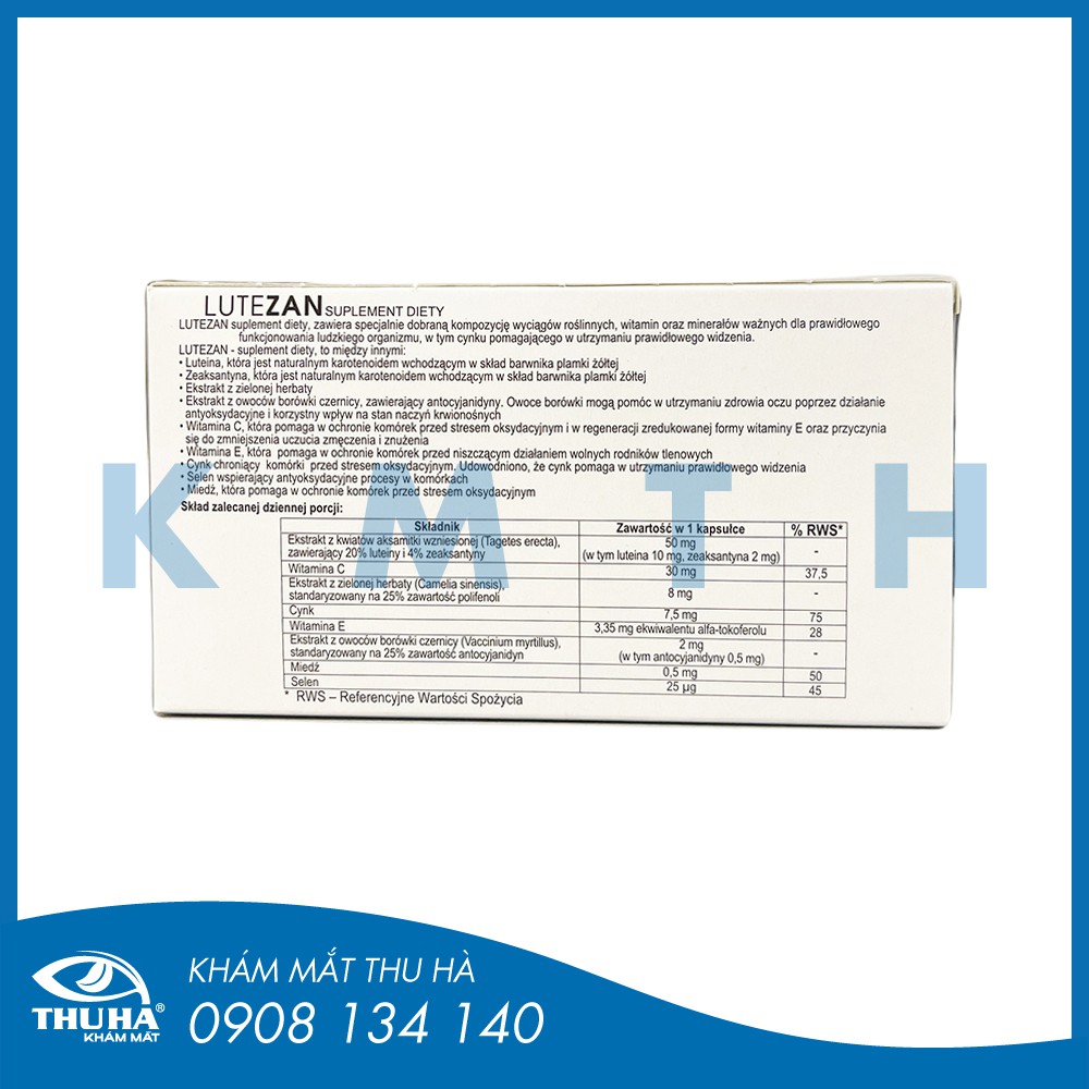 VIÊN BỔ MẮT LUTEZAN (ADAMED) | Thế Giới Skin Care