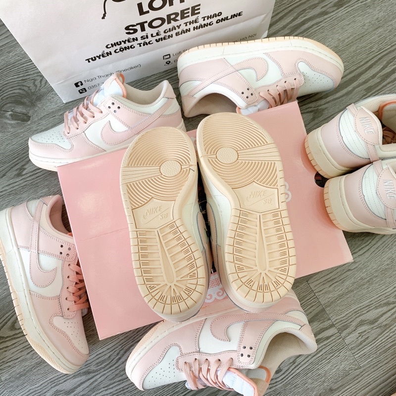 [ẢNH THẬT] Giày Thể Thao NK SB Hồng Low Hot trend, Giầy Sneaker SB Pink thấp cổ