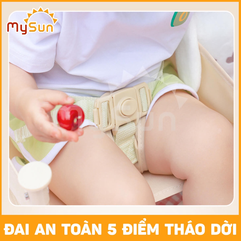 Ghế ngồi ăn dặm trẻ em đa năng gấp gọn du lịch bằng nhựa cao cấp giá rẻ cho bé MySun