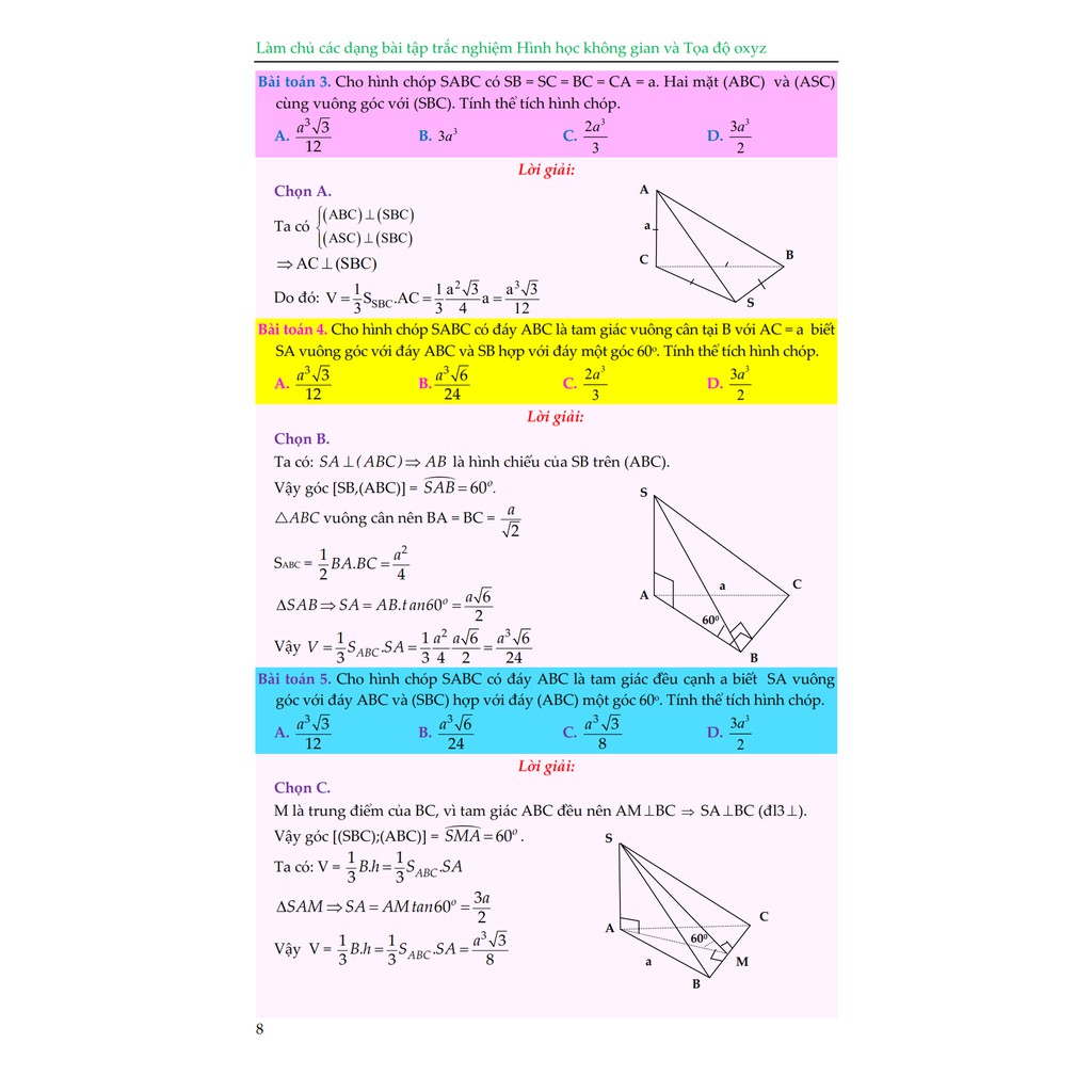 Sách - Làm Chủ Các Dạng Bài Tập Trắc Nghiệm Hình Học Không Gian Và Tọa Độ Oxyz