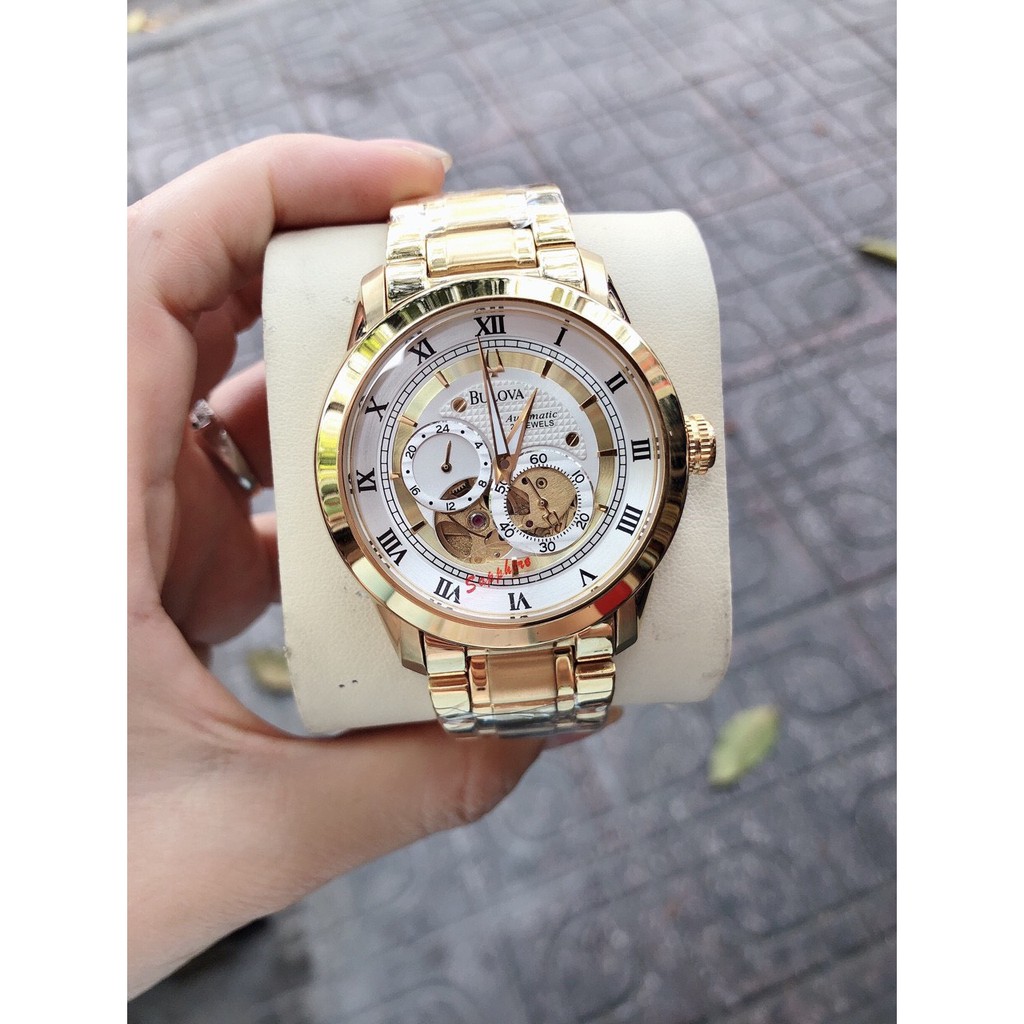 Đồng Hồ Nam BULOVA 96A118 - Dây Kim Loại Vàng - 42mm