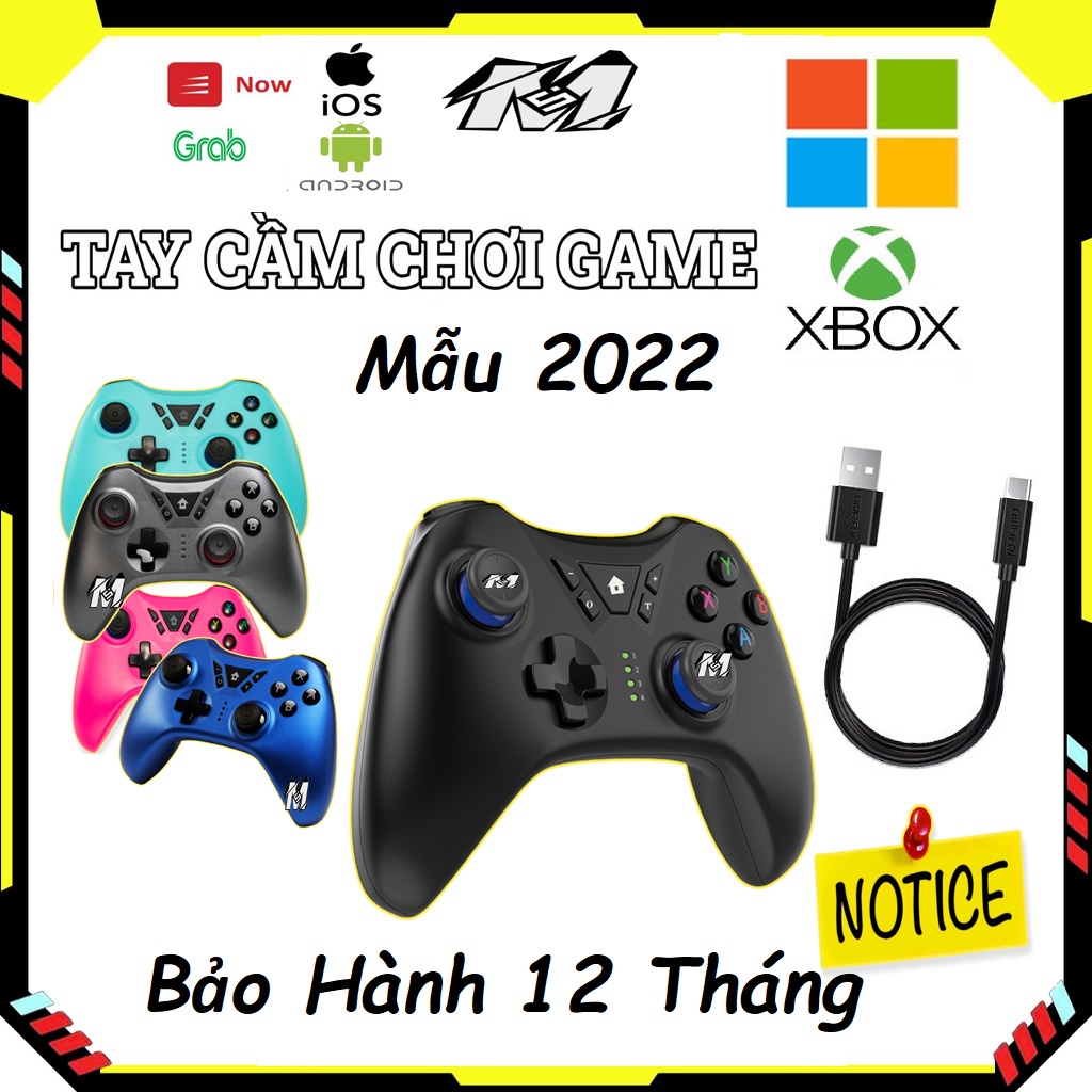 Tay cầm chơi game pc điện thoại kết nối bluetooth không dây có rung TSW05/ ESM 9110, Phụ kiện tay game console Gaming