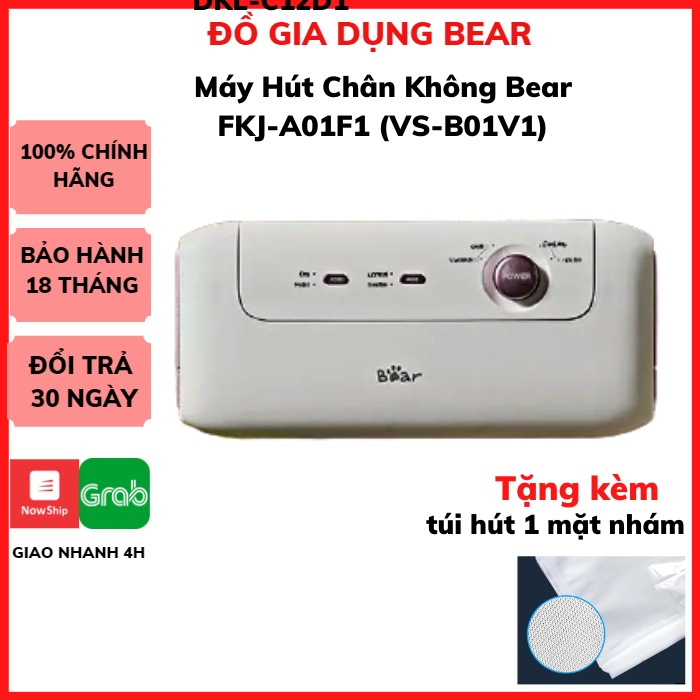 Máy hút chân không mini thực phẩm hàn miệng túi Bear FKJ-A01F1 (FKJ-B01B1) Đa năng, hút ép chân không, hàn miệng túi