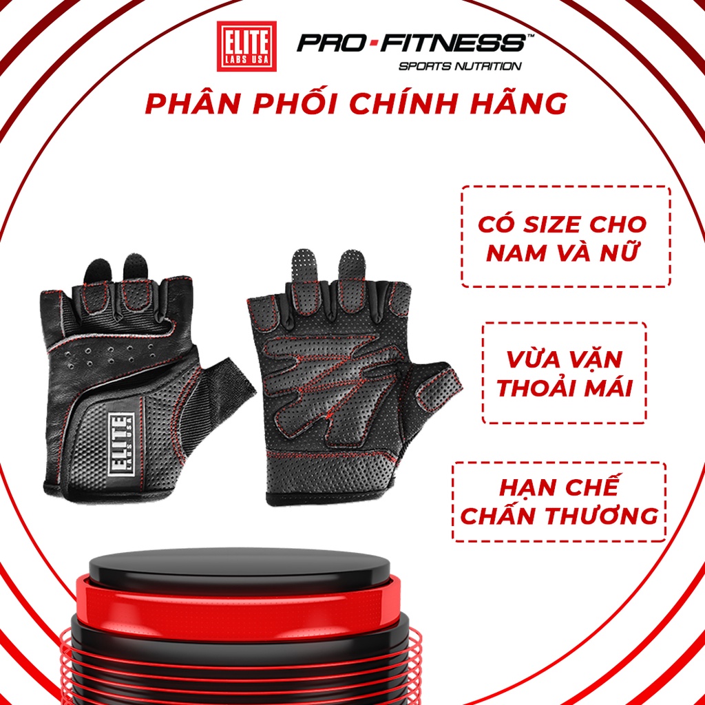 Găng tay tập gym cao cấp Elite Gloves Amara - Bao tay tập tạ, luyện tập dành cho cả nam và nữ