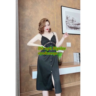 Đầm ngủ sexy lụa satin form dài có mút êm, chất vải mềm mịn mặc nhà hay mặc ngủ đều đẹp