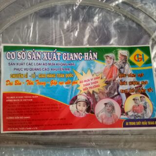 Áo mưa trong suốt 2 đầu