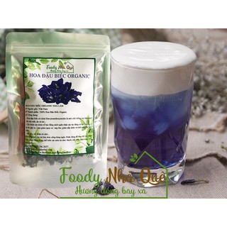 HOA ĐẬU BIẾC KHÔ - HOA ĐẬU BIẾC TẠO MÀU - TRÀ HOA ĐẬU BIẾC ORGANIC 100GR