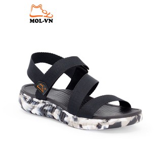Sandal nam nữ couple quai ngang cao cấp siêu nhẹ hiệu MOL MS2B3 - BẢO HÀNH 12 THÁNG