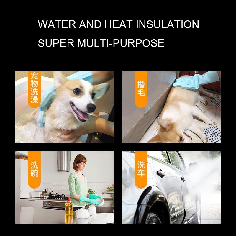 Găng Tay Silicone Rửa Chén / Tắm Cho Thú Cưng Tiện Dụng