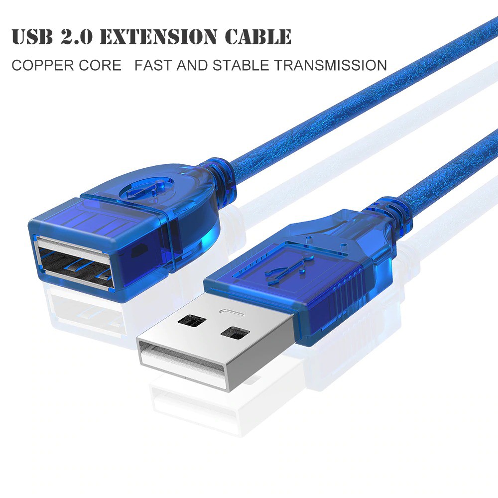 Dây Nối Dài USB Màu Xanh (Có Bọc Chống Nhiễu)