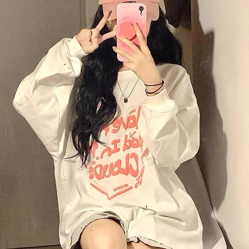 (order) Áo thun tay dài in nổi hàng quảng châu