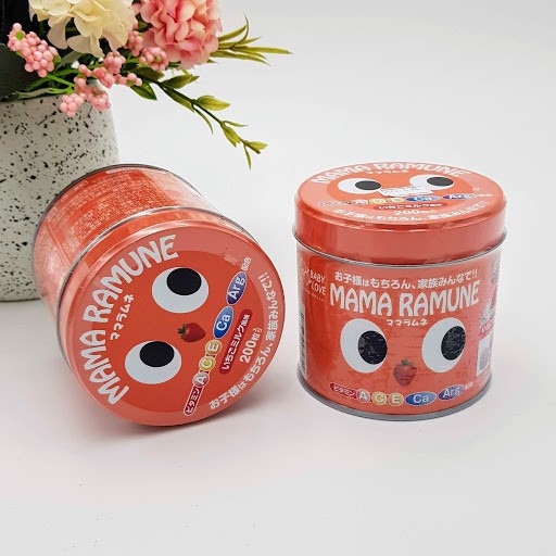 Kẹo cho trẻ biếng ăn Mama Ramune của Nhật Bản 200 viên