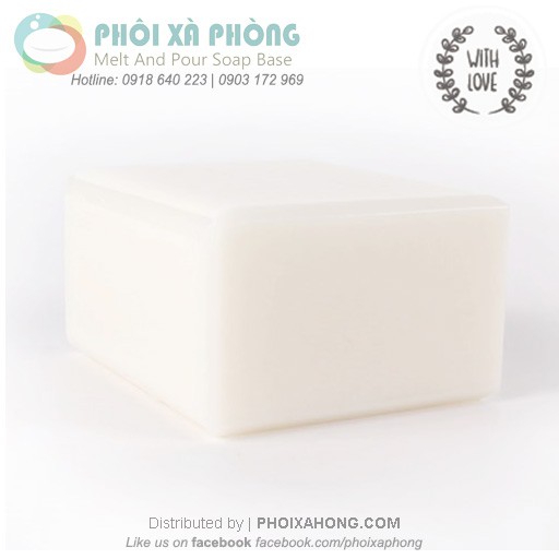 Phôi xà phòng Glycerin Trắng (500gram) | White Glycerin Melt and Pour Soap Base (500 gram)