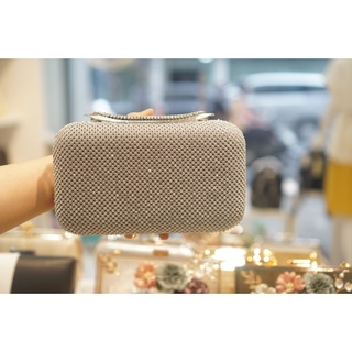 Clutch Dự Tiệc Đính  Đá 299 Bạc( ảnh thật)
