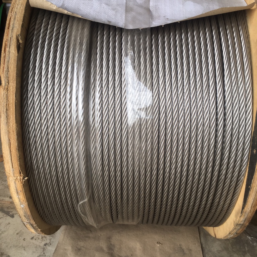[50 mét] Cáp inox 304 6li (5.5mm) chất liệu thép không gỉ, không nhiễm từ cáp thép giá sỉ THÁI BÌNH VINA