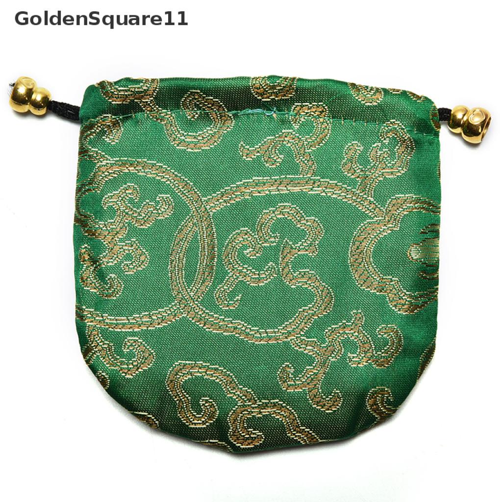 1 Túi Satin Thêu Hình Đám Mây Truyền Thống Trung Hoa Goldsquare11