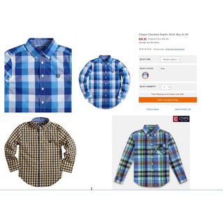 Áo sơ mi bé trai CHAPS. hàng Xuất dư xịn. Có Hình thật y hình on web