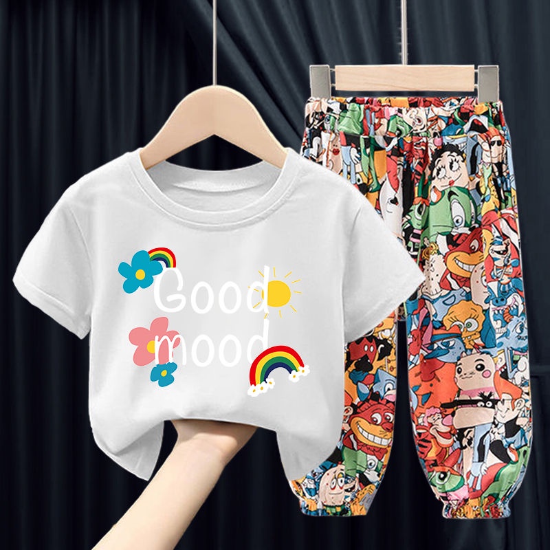 Set Áo Thun Ngắn Tay Và Quần Short Thời Trang Cho Bé